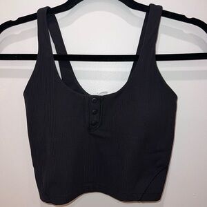 Lululemon Align Ribbed Henley Tank BLK